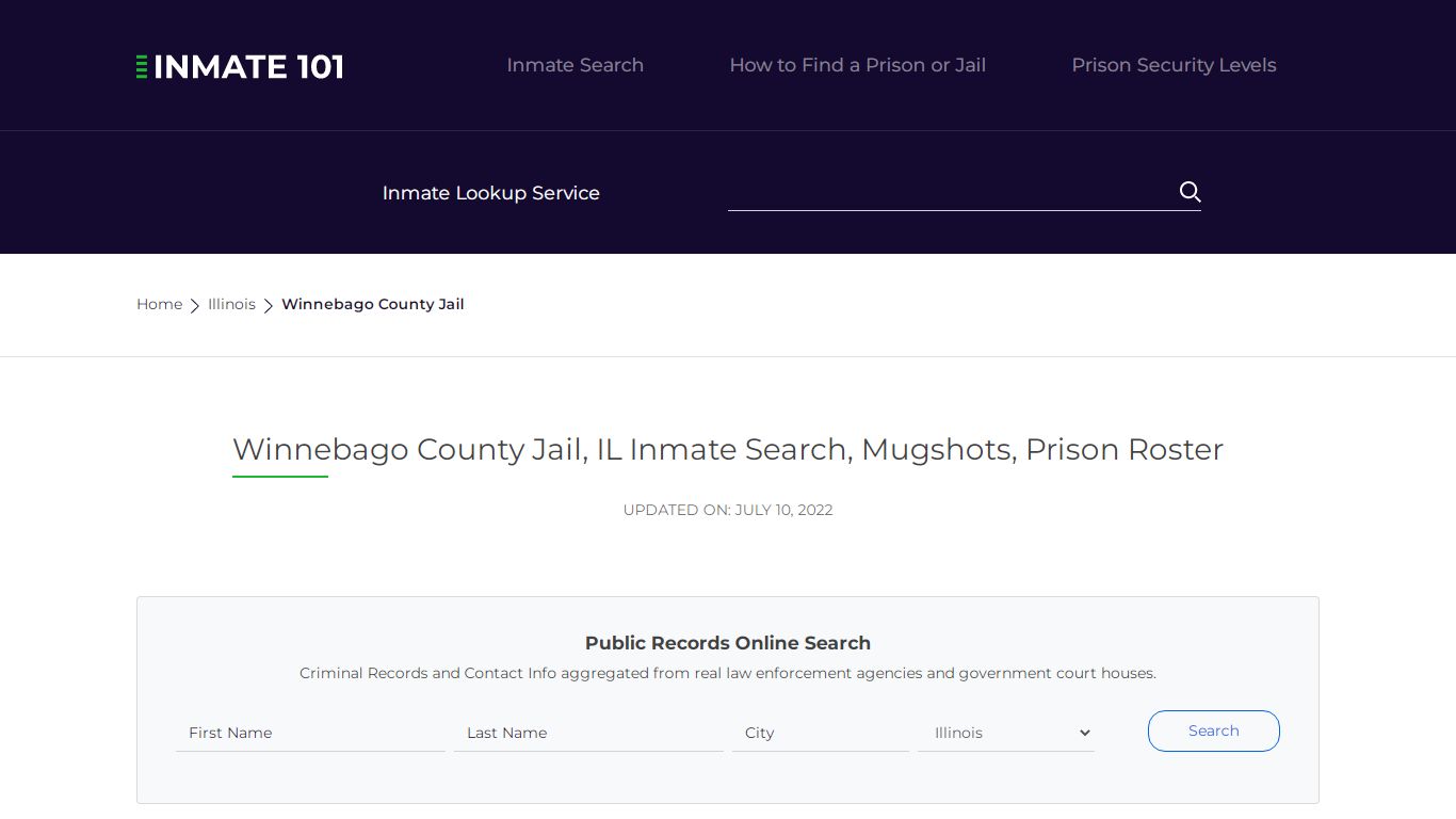 Winnebago County Jail, IL Inmate Search, Mugshots, Prison ...